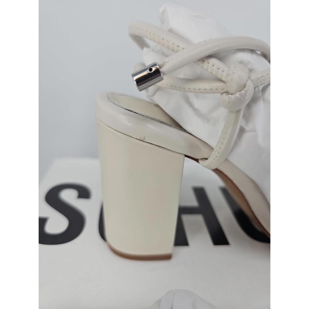 Schutz Women's Kate High Block Sandals $128 - US Size 7.5 - White Pearl - 1124 - Picture 2 of 9